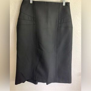 Zara Black Career Pleated Knee Length Skirt Women’s Size 6